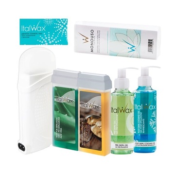 5x Italwax podgrzewacz+ wosk + żele+ paski+ GRATIS