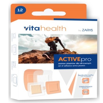 ZESTAW PLASTRÓW PLASTRY WODOODPORNE ODDYCHAJĄCE ACTIVEpro 12szt