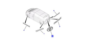 TOYOTA OE SU001-A5102 ZNAK KRYT DVEŘE ZADNÍ