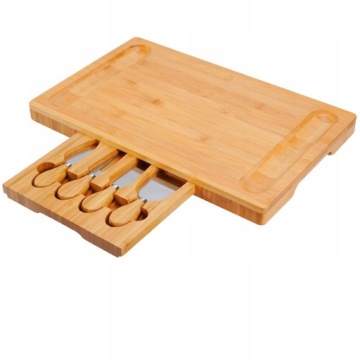 ДОСКА ДЛЯ СЫРА, МЯСА И ЗАКУСОК + НОЖИ