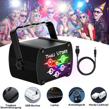PROJEKTOR LASEROWY LASER DISCO CZUJNIK DŹWIĘKU PILOT