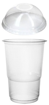 KUBKI 300ml + WIECZKA BUBBLE TEA 95mm 50szt