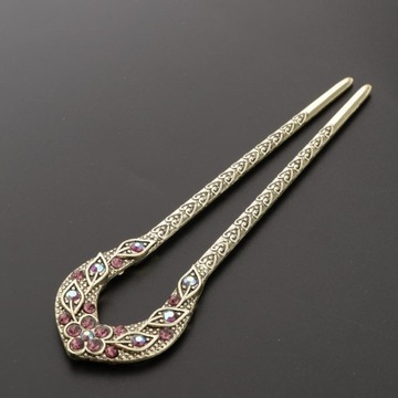 волосы, Заколка для волос со стразами Заколка для волос Фиолетовые волосы