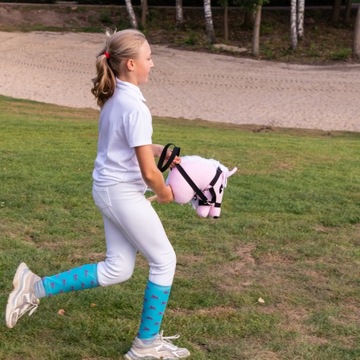 Лошадь на палке Hobby Horse Skippi А5 Розовый с поводком и поводьями
