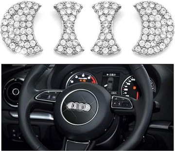 DIAMENTOWA NAKLEJKA NA KIEROWNICĘ LOGO AUDI