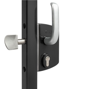 Zamek do bram przesuwnych Czarny Locinox 60mm