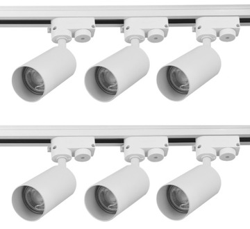 Zestaw szynoprzewód szyna 2m + 6 lamp GU10 LED