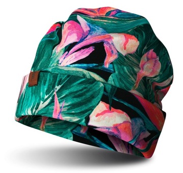 CZAPKA BEANIE JESIENNO-ZIMOWA KOLOROWA