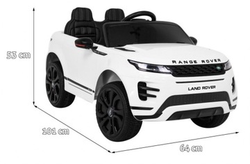 Детский Range Rover Evoque на аккумуляторе Белый + Пульт дистанционного управления + Бесплатный запуск