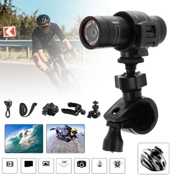 HD KAMERA ROWEROWA NA KASK, 1080P WODOODPORNA MINI SPORTOWA KAMERA WIDEO