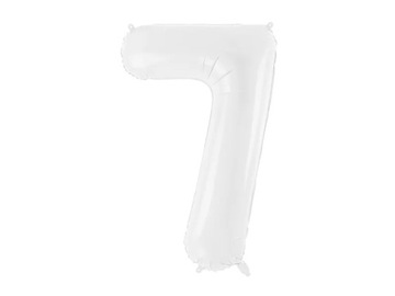 Balon foliowy Cyfra 7, 86 cm, biały