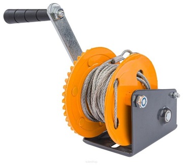 ТРОСОВАЯ ЛЕБЕДКА, РУЧНАЯ РУКОЯТКА, 545 КГ, 10 М НА РУЧКУ