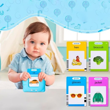 ГОВОРЯЩИЕ КАРТОЧКИ СЕНСОРНЫЕ ИГРУШКИ ДЛЯ ДЕТЕЙ 384 СЛОВА БРИТАНСКИЙ АНГЛИЙСКИЙ