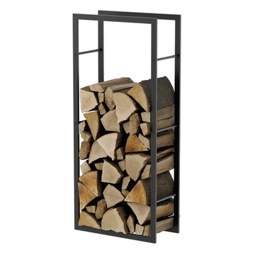 МЕТАЛЛИЧЕСКАЯ ПОДСТАВКА-КОРЗИНА ДЛЯ КАМИНА ДЕРЕВЯННАЯ