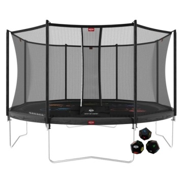 Батут садовий сталевий BERG Favorit Regular 430 + сітка Comfort сірий