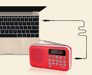 МАЛЕНЬКИЙ ПОРТАТИВНЫЙ FM-РАДИО с USB SD MP3 + АККУМУЛЯТОР
