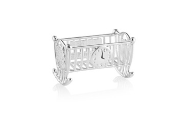 Серебряная 925 люлька сувенирная на крещение с ГРАВИРОВКОЙ Подарок на Крещение