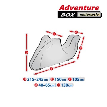 Чехол на мотоцикл ADVENTURE 215-245 см