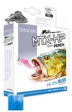 Żyłka DRAGON Millenium MTX-HP OKOŃ made in JAPAN 150m 0,161mm niebieska