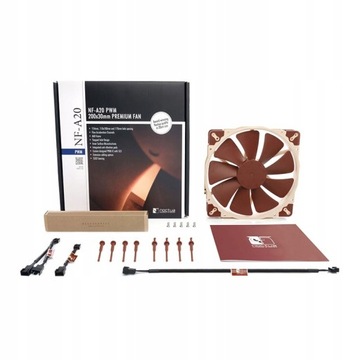 Noctua NF-A20 ШИМ Черный/5 В/5 В ШИМ/FLX/ШИМ 200 мм