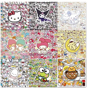 100 sztuk naklejki Hello Kit ty Kuromi moja