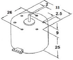 SILNIK STABILIZOWANY DO MAGNETOFONÓW 9V -EG530AD-9B - LEWE OBR.