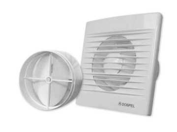 Wentylator z przepustnicą fi 100 mm STYL TIMER WC zawór