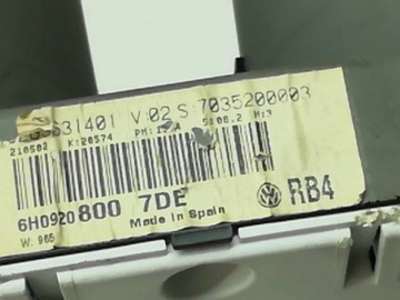 PŘÍSTROJOVÁ DESKA 6H09208007DE SEAT AROSA I 1.0 B