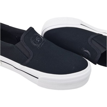 Buty Slip On trampki Big Star czarne wsuwane tenisówki sportowe NN274110 37