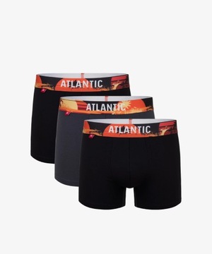 Atlantic Bokserki męskie Czarne 164 3-pak XL
