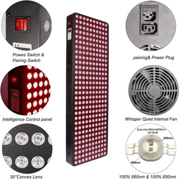 Устройство для терапии красным светом Красная лампа Светодиодная светотерапия