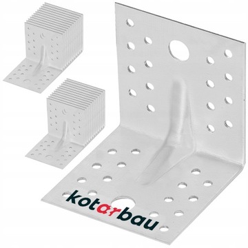 KĄTOWNIK ŁĄCZNIK CIESIELSKI MONTAŻOWY 80x80x80MM BUDOWLANY 25SZT WZMACNIANY