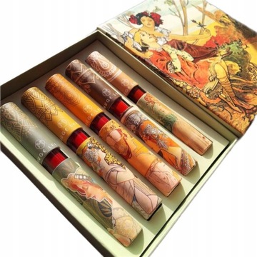 5PCS Lipstick Cosmetic Set Natural Matte Red