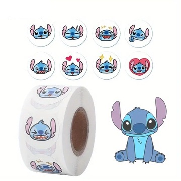 D45 NAKLEJKI STITCH 2,5cm 50szt