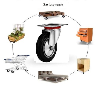 Колеса поворотные для коляски, резиновые 100мм, саморегулирующиеся.