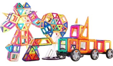 МАГНИТНЫЕ БЛОКИ СТРОИТЕЛЬНЫЕ ПАНЕЛИ 128 ЭЛЕМЕНТОВ