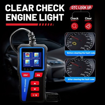 Считыватель кодов OBD2, проверка сканера кодов автомобиля OBDII EOBD
