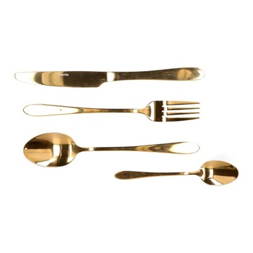 Золотые столовые приборы SET 4 SET ABELE 16 предметов HOMLA