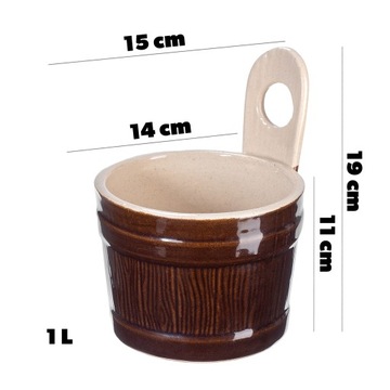 GARNEK KAMIONKOWY SKOPEK DO MLEKA 1L NACZYNIE NA ŻYWNOŚĆ KAMIONKA POLSKA