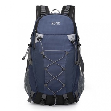 Niebieski Plecak do Nordic Walking Lekki Turystyczny 40L Pokrowiec Wolfor