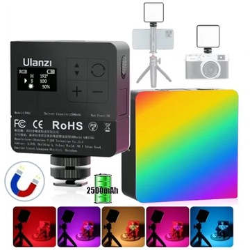 Маленький светодиодный светильник Ulanzi VL49 RGB Pro, 2500 мАч для GoPro 12 11 10 9 8