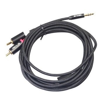 3x Kabel Audio Stereo Przewód 3.5mm Do 2 RCA Męski