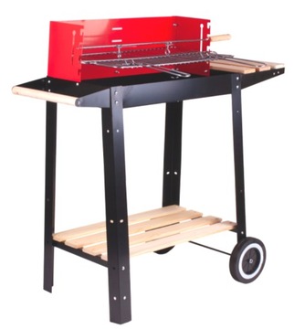 САДОВЫЙ УГОЛЬНЫЙ ГРИЛЬ, ХРОМИРОВАННЫЙ, ПОРТАТИВНЫЙ, РЕГУЛИРУЕМЫЙ, ПОРТАТИВНЫЙ ГРИЛЬ ДЛЯ ВЕРЛ, 2 ПОЛКИ