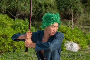 Катана Ророноа Зоро Энма Цельный деревянный меч JT10661BK