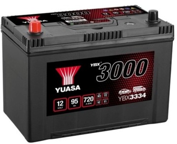 АККУМУЛЯТОР YUASA YBX3334 12V 95AH 720A ЛЕВАЯ+ 