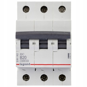 Bezpiecznik nadprądowy LEGRAND RX3 20A 419170 3P3F