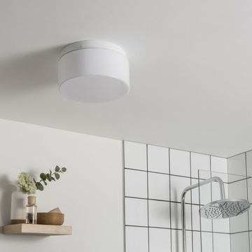 Потолочный светильник для ванной комнаты IP44 25 см белый 2 x E27