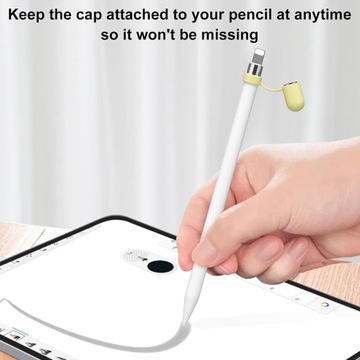 2 колпачка для Apple Pencil 1-го поколения (2 белых колпачка