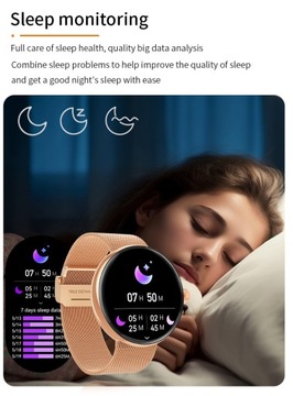 SMARTWATCH ZEGAREK DAMSKI NTN S3GOLD AMOLED KOMPAS DWA PASKI MENU PL