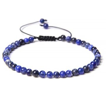 Bransoleta Bransoletka Kulki Kamień Naturalny Sodalit Rękodzieło Handmade